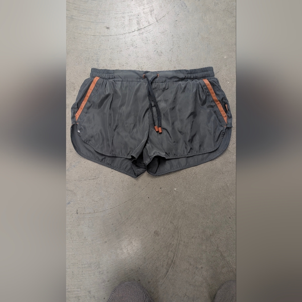 2eros Gray and Orange Athletic Shorts, Small